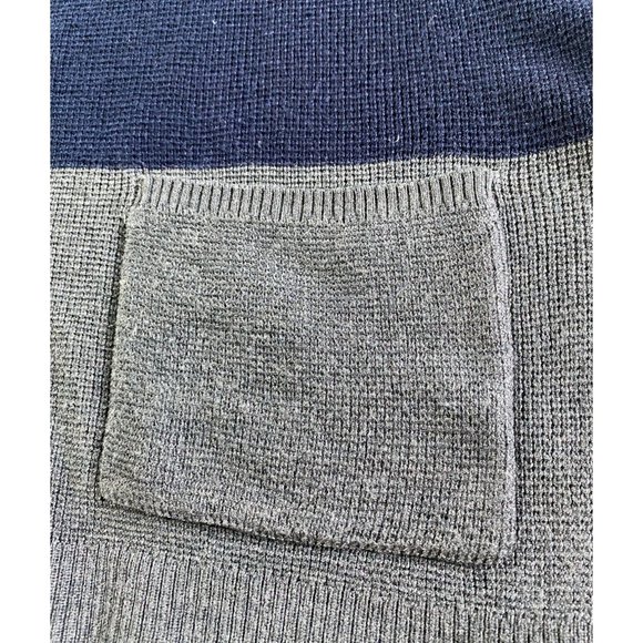 Vince Camuto Womens Colorblock Sweater Size S Blue and Gray Preppy Academia - Picture 5 of 9